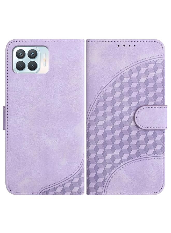 اس-توب جراب جلدي لهاتف OPPO A93 4G/F17 Pro/Reno4 Lite/Reno4 F منقوش عليه رأس فيل مع حبل تعليق - Image 1