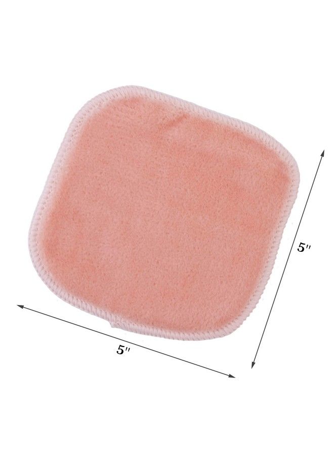 Polyte Premium Hypoallergenic Microfiber Fleece Makeup Remover And Facial Cleansing Cloth 5 X 5 In 10 Pack (Light Coral)  - Image 3