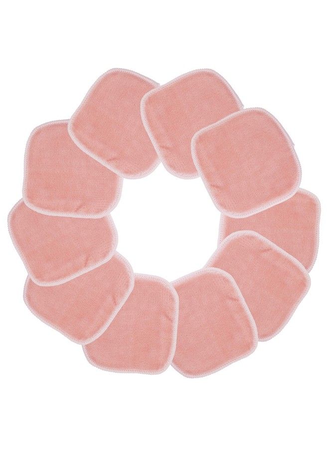 Polyte Premium Hypoallergenic Microfiber Fleece Makeup Remover And Facial Cleansing Cloth 5 X 5 In 10 Pack (Light Coral)  - Image 4