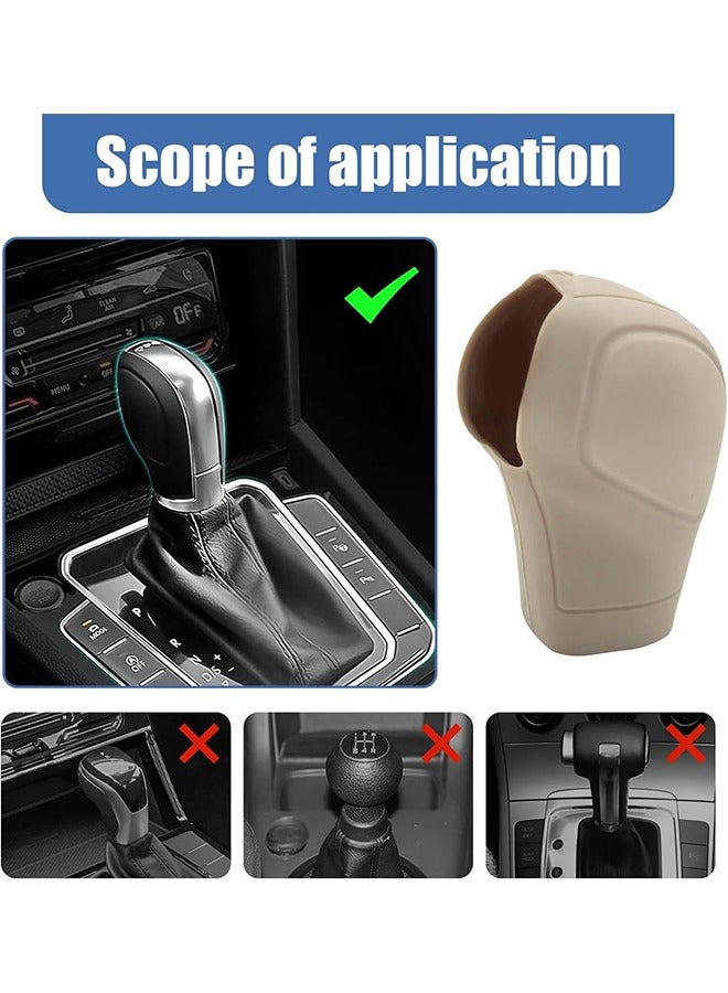 HY 3 PCS  Shift Knob Cover, Gear Shift Knob Cover Car Protect Accessories, Car Shift Protector Cover Protector, Silicone Automatic Gear Shift Knob Cover Universal for Most Cars(3 Colors) - Image 3