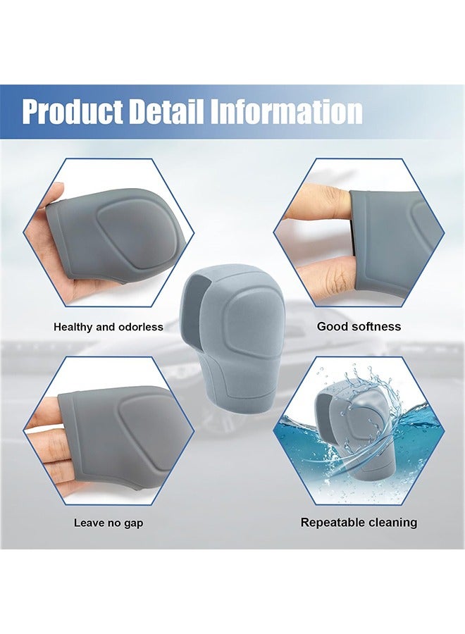 HY 3 PCS  Shift Knob Cover, Gear Shift Knob Cover Car Protect Accessories, Car Shift Protector Cover Protector, Silicone Automatic Gear Shift Knob Cover Universal for Most Cars(3 Colors) - Image 4