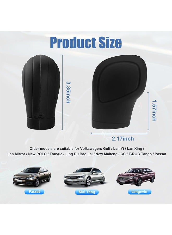 HY 3 PCS  Shift Knob Cover, Gear Shift Knob Cover Car Protect Accessories, Car Shift Protector Cover Protector, Silicone Automatic Gear Shift Knob Cover Universal for Most Cars(3 Colors) - Image 2