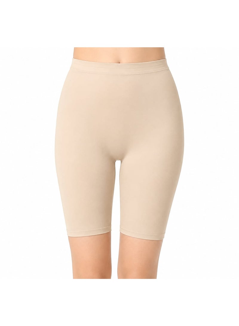 silvy long short microfiber beige