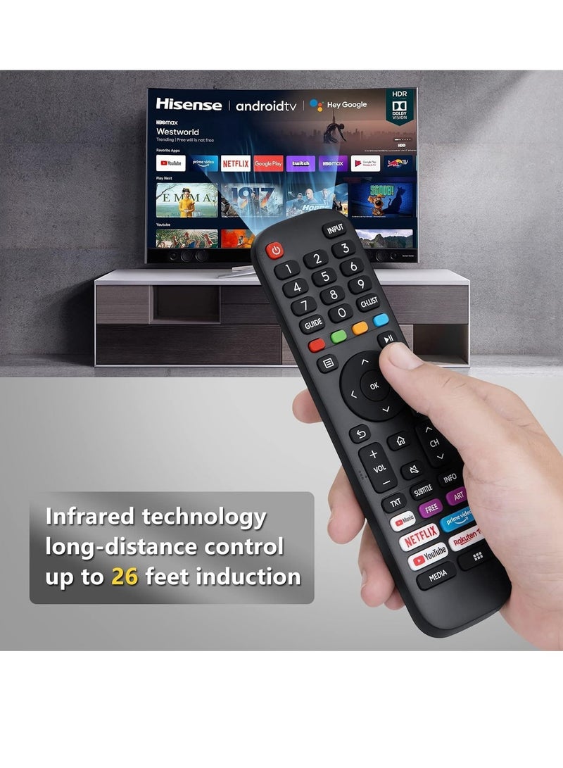 New Replacement Remote Control, Remote Control Fit, Universal Remote Control Compatible with,-VIDAA-TV-Remote, New Upgraded Infrared Remote Control EN2G30H,with Netflix, Prime Video - Image 5