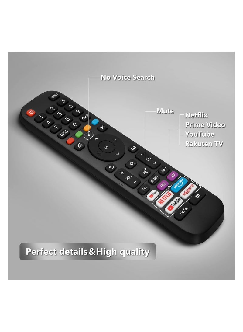 New Replacement Remote Control, Remote Control Fit, Universal Remote Control Compatible with,-VIDAA-TV-Remote, New Upgraded Infrared Remote Control EN2G30H,with Netflix, Prime Video - Image 3