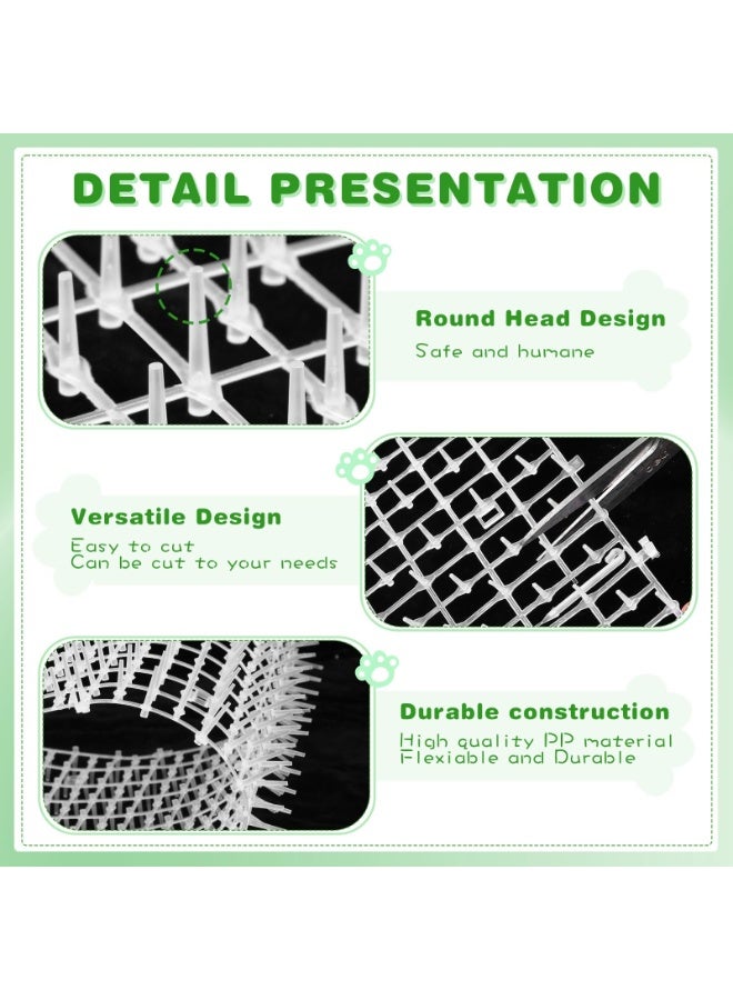 Cat Scat Mat with Spikes, Prickle Strips Network Digging Stopper Indoor Deterrent Mat for Garden Outdoor,2M*0.3M (Color : White) - Image 2