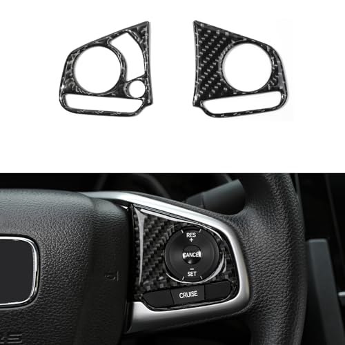 Thenice ثينيس لزينة داخلية حقيقية من ألياف الكربون لجيل 10 من هوندا سيفيك، ملصقات متوافقة مع هوندا سيفيك 2021 2020 2019 2018 2017 2016 - Image 1