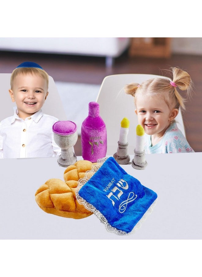 Rite Lite - My Soft Shabbat Set- Plush Toy Set For Kids Shabbos Jewish Gifts Home Decor Hebrew Shabbat Kiddush Cup Challah Accessories Fun & Educational - Image 1