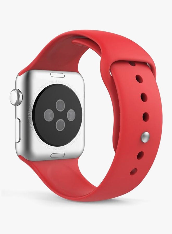 NIBEMINENT Replacement Band For Apple iWatch 44 mm Red - Image 2