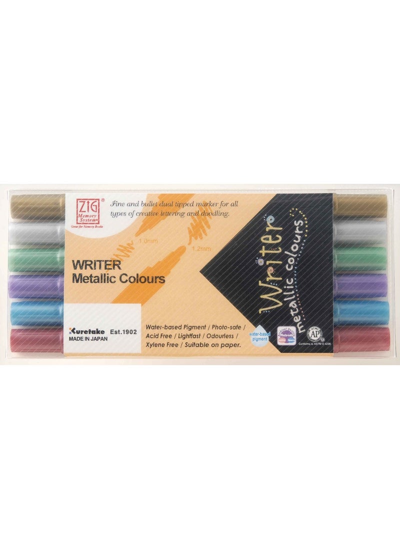 Zig Invitation Pen Metallic Ms-8000/6V 6 Li 
