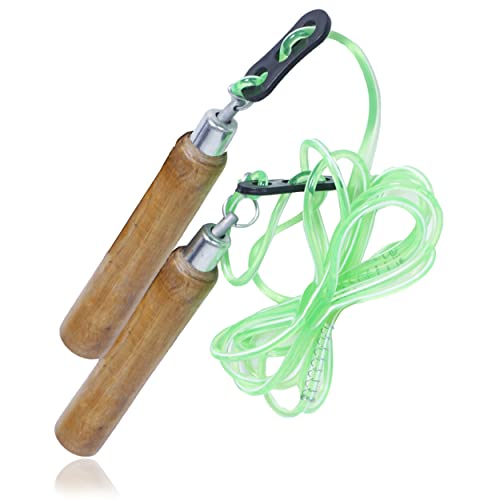 STAR X WOODENHANDLE Skipping Rope, Adult (Blue/Yellow) | Gym Equipment for Home Gym Workout Weight Lifting Strength Training & Exercise Fitness Gym Accessories - Image 1