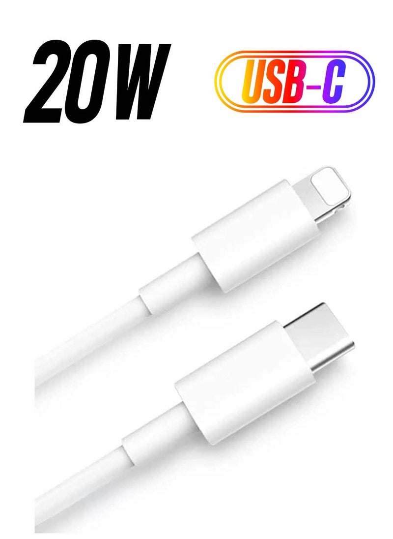 ELTRAZONE USB C to Lightning Cable 20W Fast Charging [MFi Certified] Compatible with iPhone 13 Pro Max/12/11 Pro/X/XS/XR/8 Plus/AirPods Pro, 1M, White - Image 1