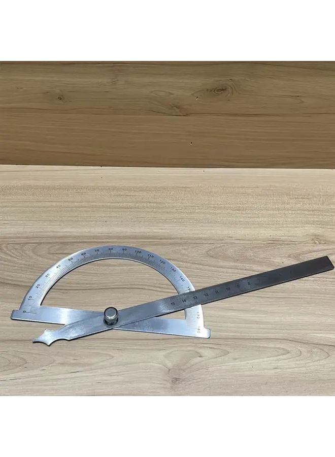 1pc 180 Degree Metal Protractor Precision Vernier Angle Ruler for Woodworking Office - Image 1