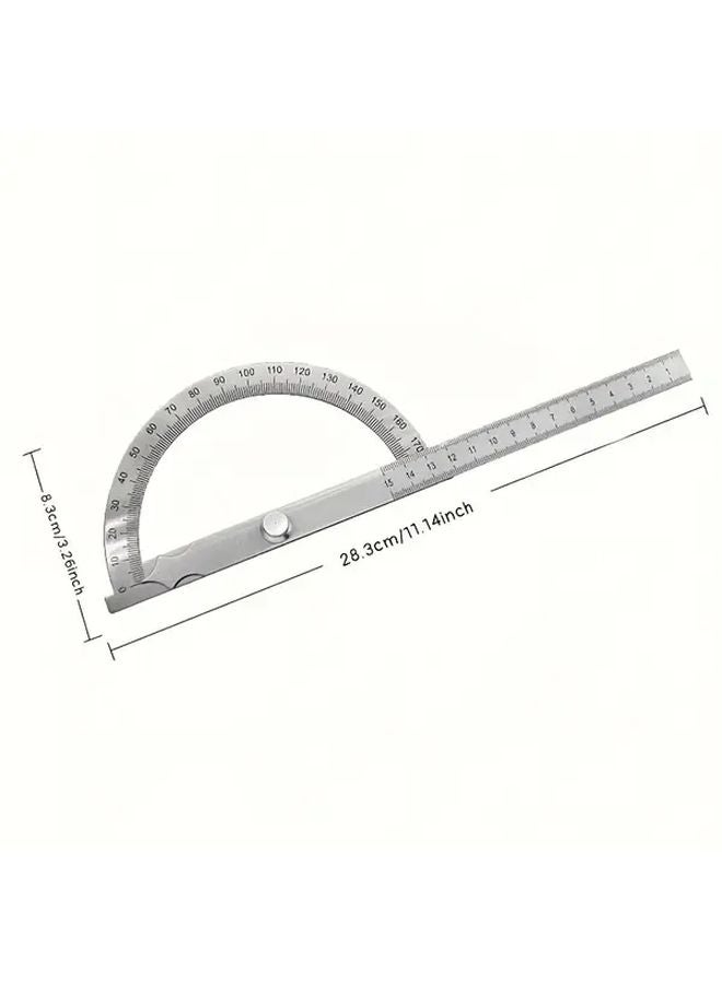 1pc 180 Degree Metal Protractor Precision Vernier Angle Ruler for Woodworking Office - Image 3