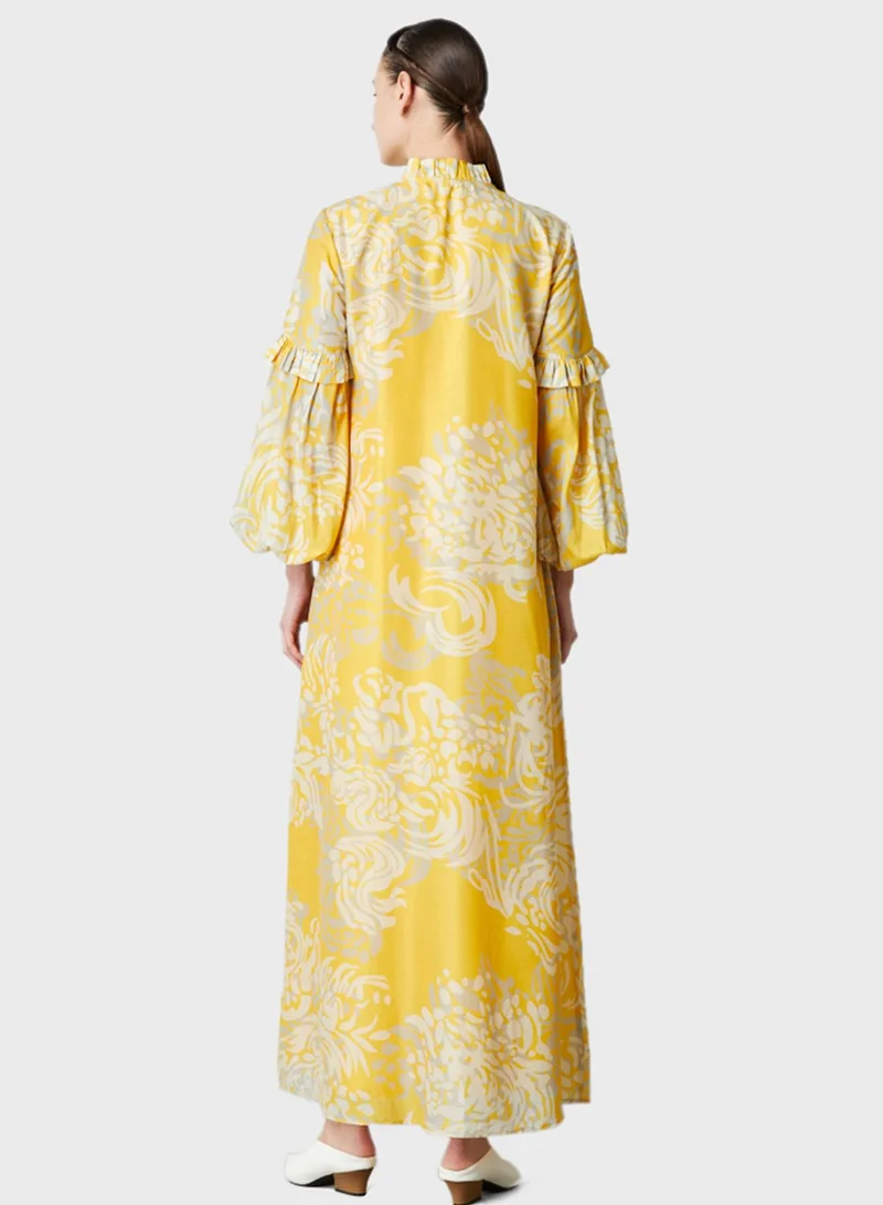 Femi9 Balloon Sleeve Printed Kaftan