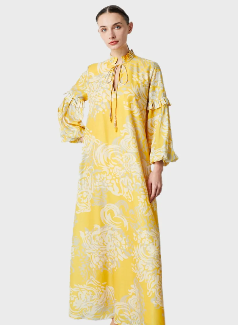 Femi9 Balloon Sleeve Printed Kaftan