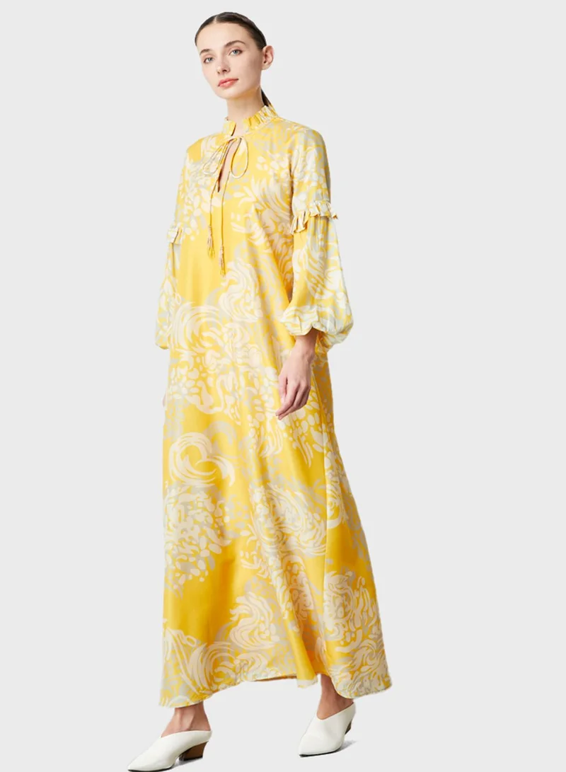 Femi9 Balloon Sleeve Printed Kaftan