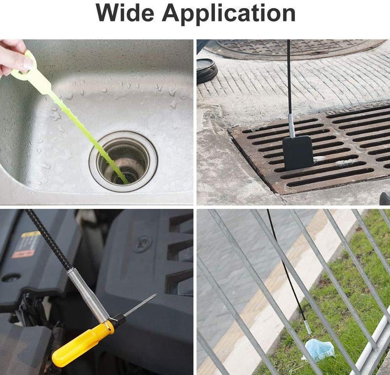 LOMESH LOMESH Flexible Grabber Claw Pick Up Reacher Tool with 4 Claws Bendable Hose Pickup Reaching Assist Tool for Litter Pick Home Sink Drains Toilet  - Image 3