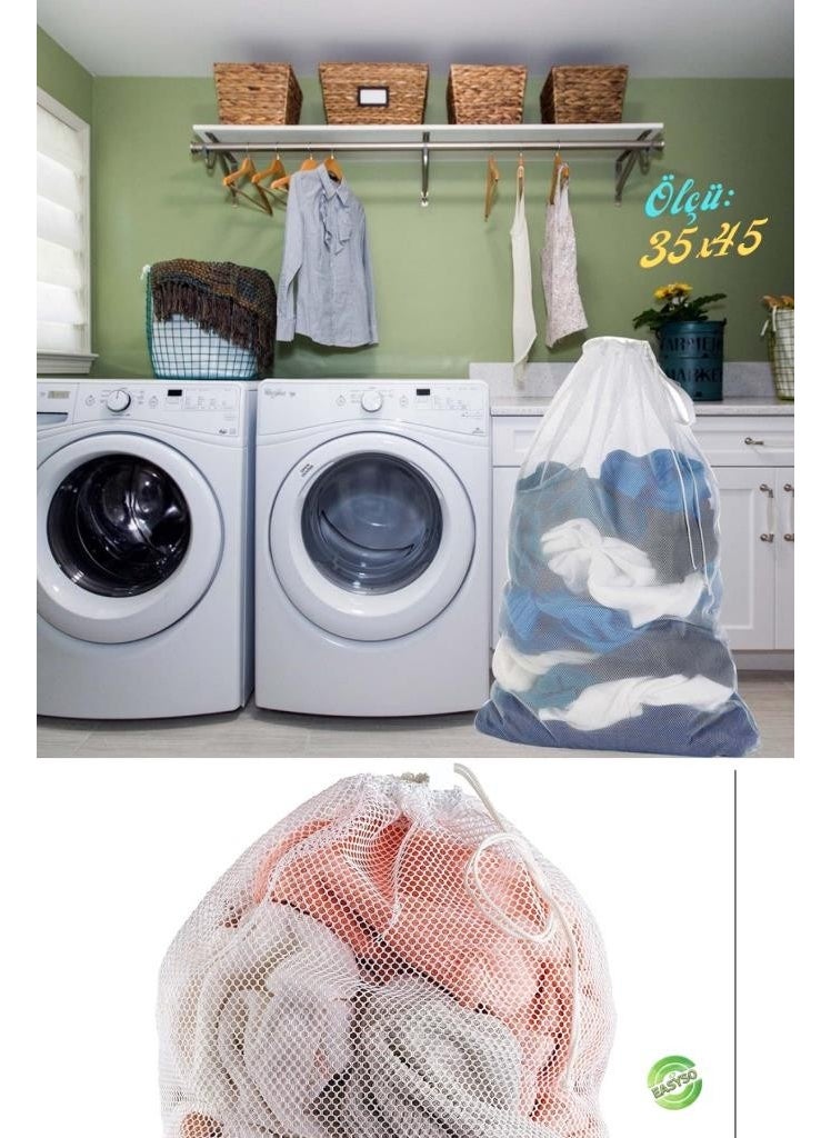 Easyso Laundry Washing Net 3 Pieces 35X45CM Socks Laundry Curtain Washing Net  - Image 3