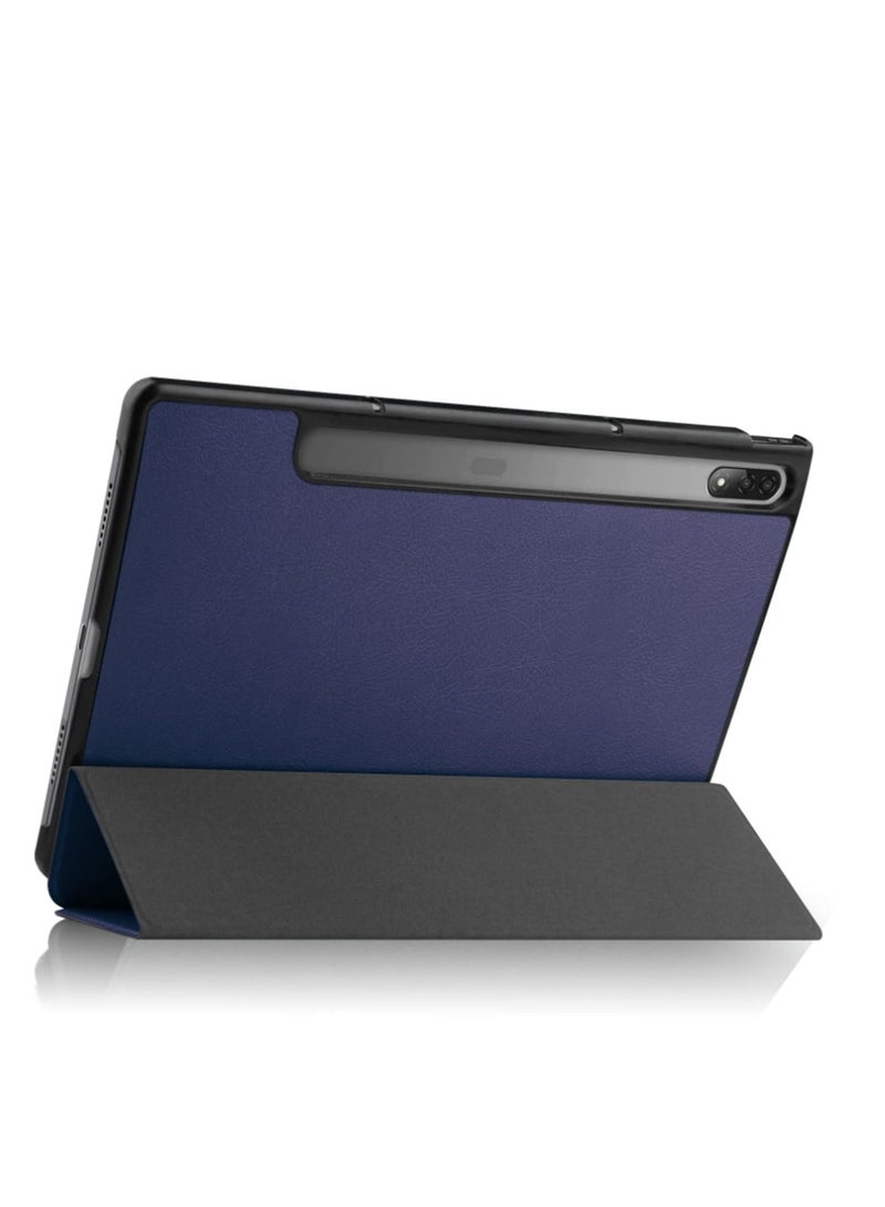 Custer Case for Lenovo Tab P12 Pro 12.6 Inch Ultra-Thin PU-Leather Hard Shell Cover (Blue) - Image 5