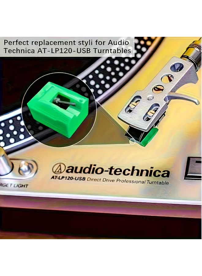 ATN95E Replacement Stylus For Turntable Compatible With AT95E Durable Black Green Design - Image 5