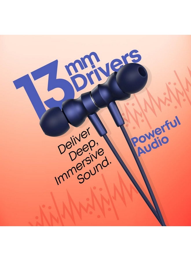 PTron pTron Tangent Flex Bluetooth 5.3 Wireless In-Ear Headphone with Mic, 38Hrs Playtime, 13mm Driver, Dual Device Pairing Wireless Neckband, Type-C Charge, Magnetic Buds & IPX5 Water Resistant (Bold Blue)  - Image 2