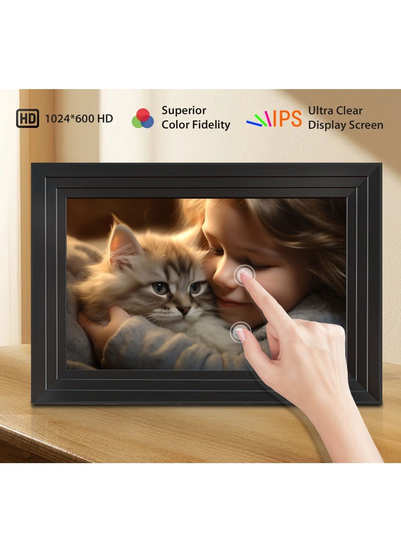 Digital Photo Frame Wi-Fi 10.1inch Touchscreen Electronic Photo Frame with 32GB Memory, Auto-Rotate, Wall Mountable, Photos and Videos via APP Uhale for Parents/Couples/Friends/Family