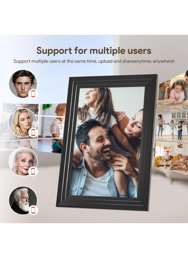 XiuWoo Digital Photo Frame Wi-Fi 10.1inch Touchscreen Electronic Photo Frame with 32GB Memory, Auto-Rotate, Wall Mountable, Photos and Videos via APP Uhale for Parents/Couples/Friends/Family  - Image 4