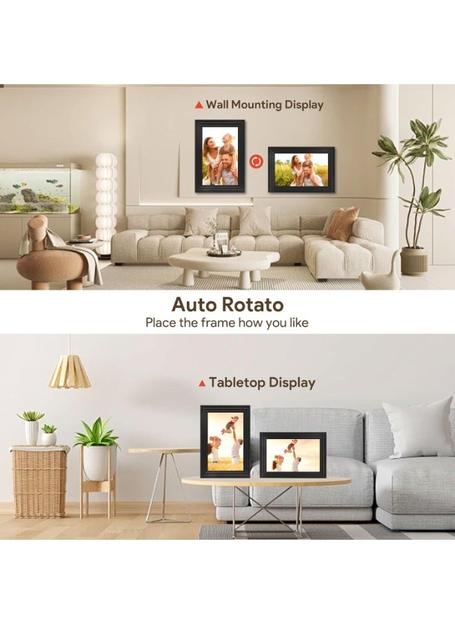 XiuWoo Digital Photo Frame Wi-Fi 10.1inch Touchscreen Electronic Photo Frame with 32GB Memory, Auto-Rotate, Wall Mountable, Photos and Videos via APP Uhale for Parents/Couples/Friends/Family  - Image 5