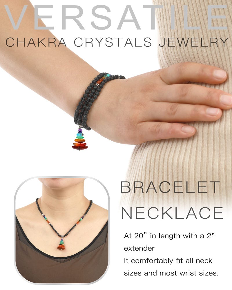 MIDDLUX Chakra Necklaces, Healing Stone Bracelets, Crystal Sets for Women & Men - Image 2