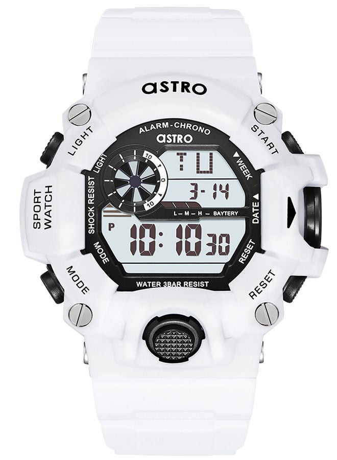 ASTRO ساعة يد رقمية للأطفال unisex دائرية من البولي يوريثان A22914-PPWB - Image 1