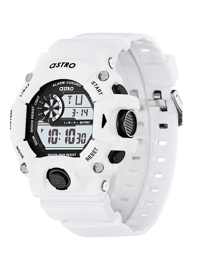 ASTRO ساعة يد رقمية للأطفال unisex دائرية من البولي يوريثان A22914-PPWB - Image 3