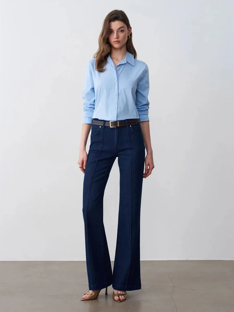 ديلفين Dilvin High-Waist Flare Jeans