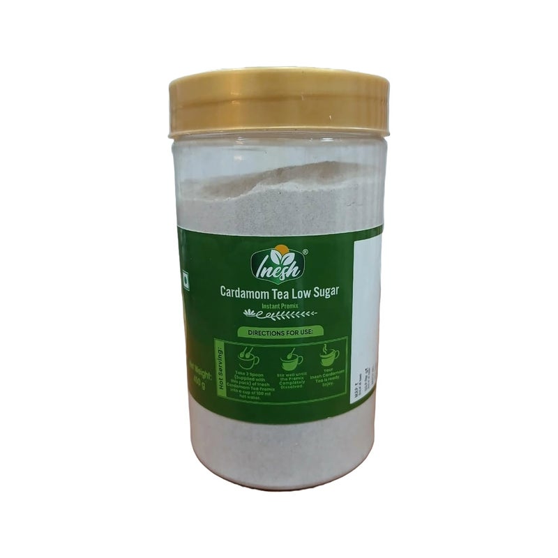 Inesh Cardamom Tea Low Sugar Instant premix jar 450 gm - Image 3