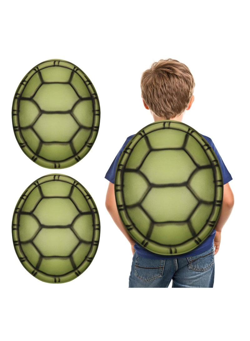 SYOSI, 2Pcs Turtle Costumes, Turtle Shell Party Cosplay Costume for Ninja Turtle, EVA Turtle Shell Backpack for Kids Adults Holiday Fancy Dress Up Costume Accessories  - Image 1