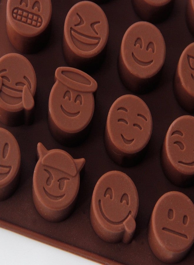 SpiderJuice 1Pc Smiley's Emoji's 28 Cavity Ice Cube Mold Silicone Tray with Easy Pop Out Feature Just Push at Bottom Great for Jelly, Chocolate, Cakes, Ice, Popsicle, Lollies Maker, Birthday - Image 2