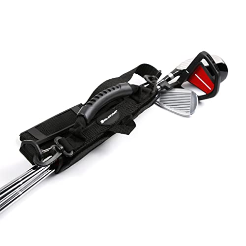 Orlimar Grab n Go Portable Black Golf Club Carrier/Small Lightweight Mini Golf Club Carry Bag for a Few Clubs, Range Travel Men Women Kids with Carrying Shoulder Strap - Image 1