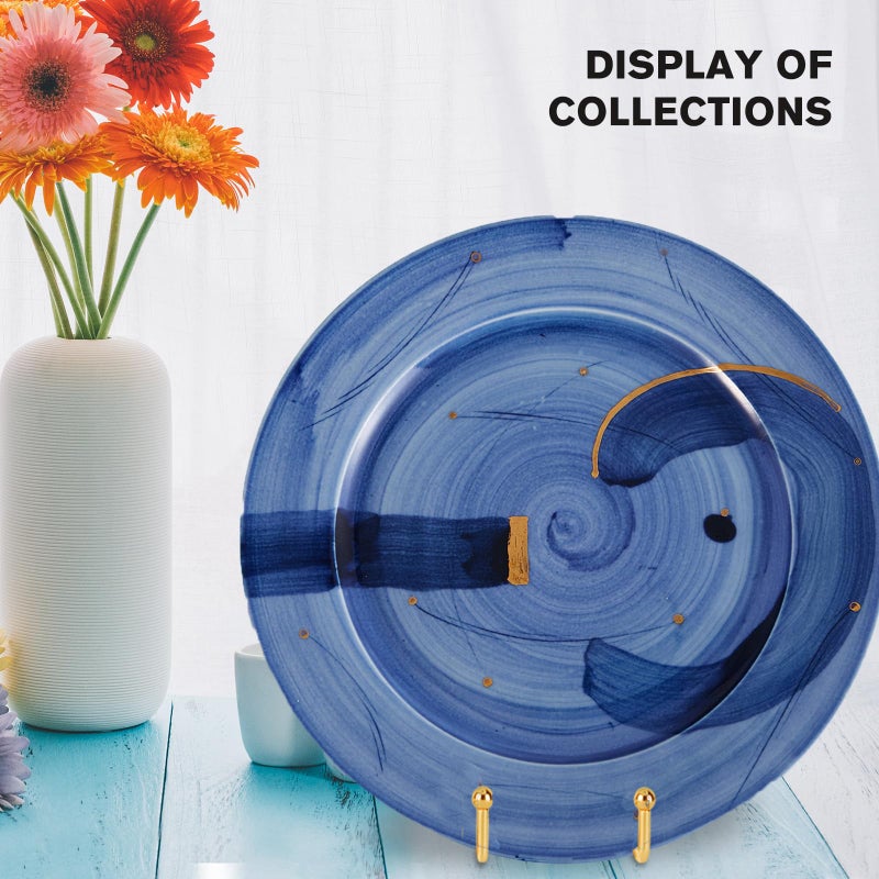 Decolore 8 inch 3 Pack Gold Plate Stands Table Top Easels Plate Holder Display Stands for Picture, Decorative Plate, Book, Photo Easel, Artistic Work - Image 3
