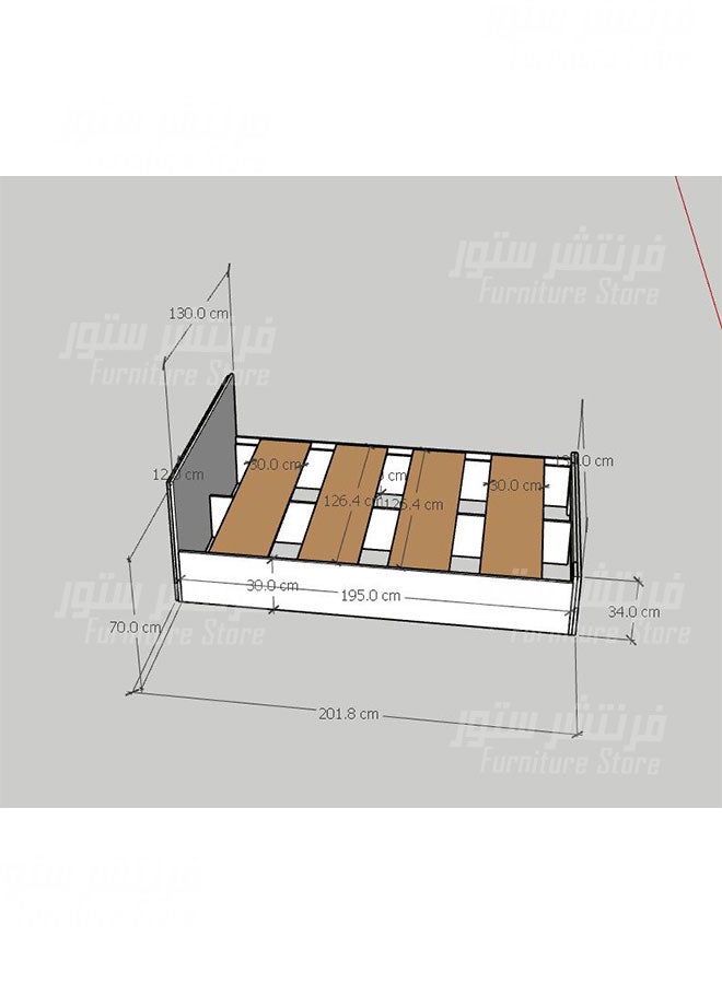 Mini room, a small modern room, consisting of a modern bed - 130 cm wide, a chest of drawers and a nightstand, from the Furniture Store. - Image 3