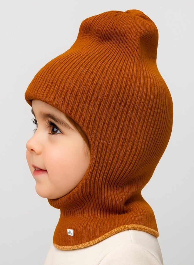 Kidbee Unisex Woolen Monkey Beanie Cap for Babies (6 Months - 3 Years) - Soft, Stretchable, Warm & Lightweight, Perfect for Cold Weather (in, Age, 2 Years, 3 Years, Chocolate) - Image 3