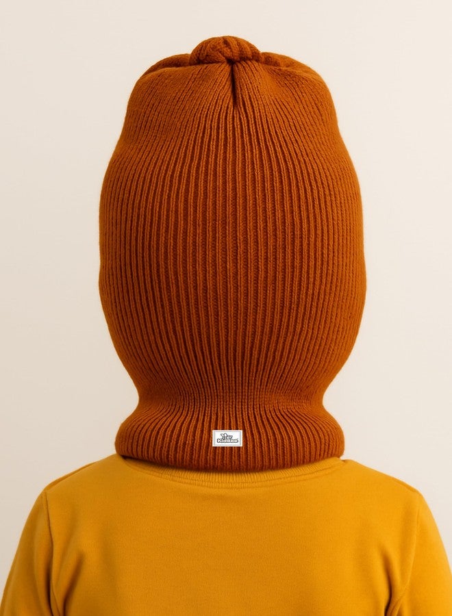 Kidbee Unisex Woolen Monkey Beanie Cap for Babies (6 Months - 3 Years) - Soft, Stretchable, Warm & Lightweight, Perfect for Cold Weather (in, Age, 2 Years, 3 Years, Chocolate) - Image 4