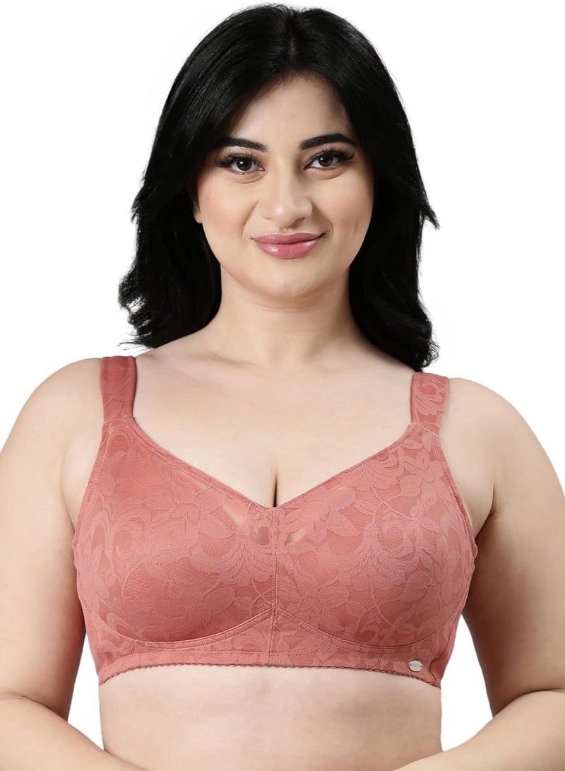 enamor Women Full Coverage T-shirt Bra Non-Wire Rosette - Image 1