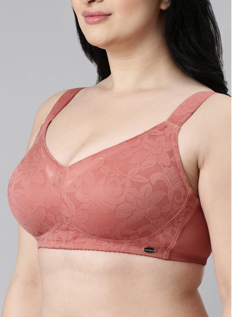 enamor Women Full Coverage T-shirt Bra Non-Wire Rosette - Image 2