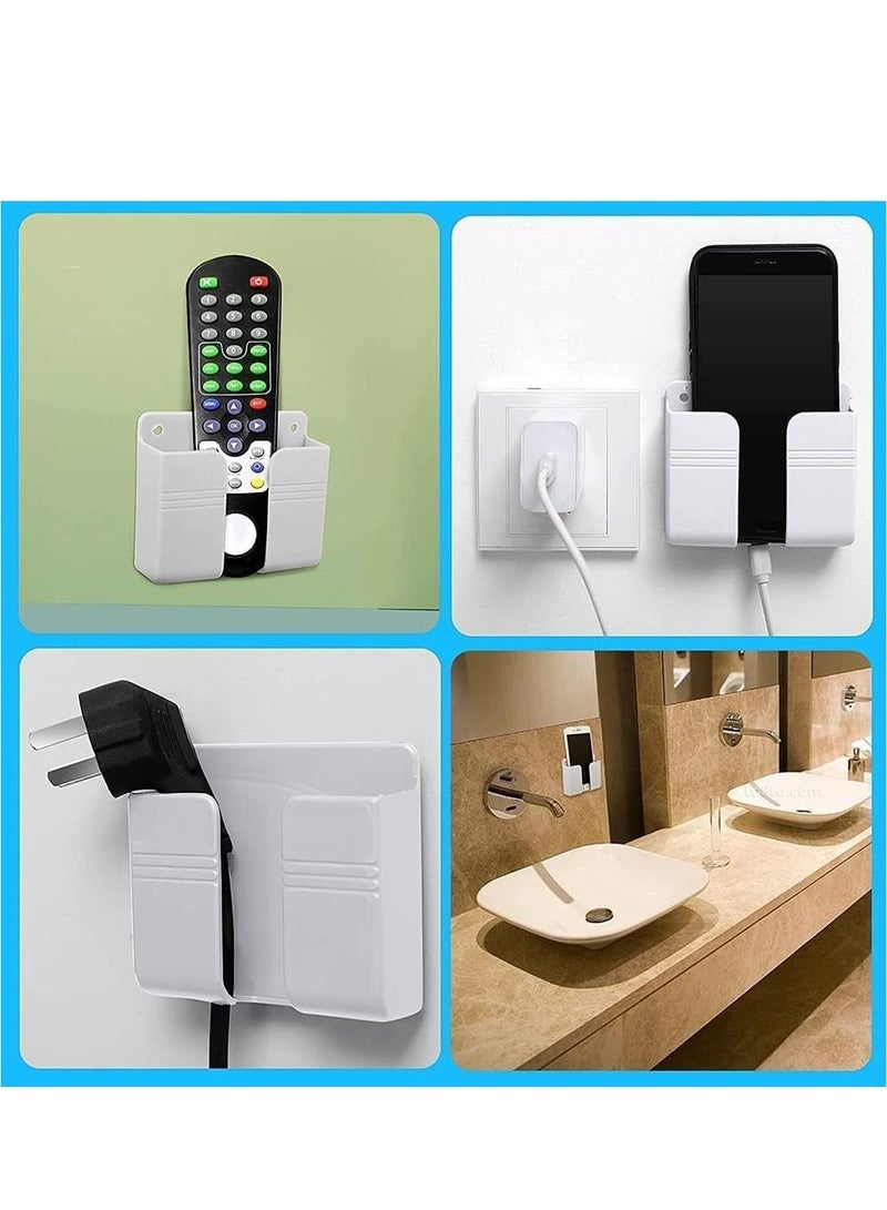 Sprinters Sprinters - 3 PCS Wall Mount Phone Holder and Remote Holder Wall with 3M Adhesive, Phone Charger Stand, Damage-Free Charging Dock, Remote Control Storage Box for Bedroom, Kitchen  - Image 4