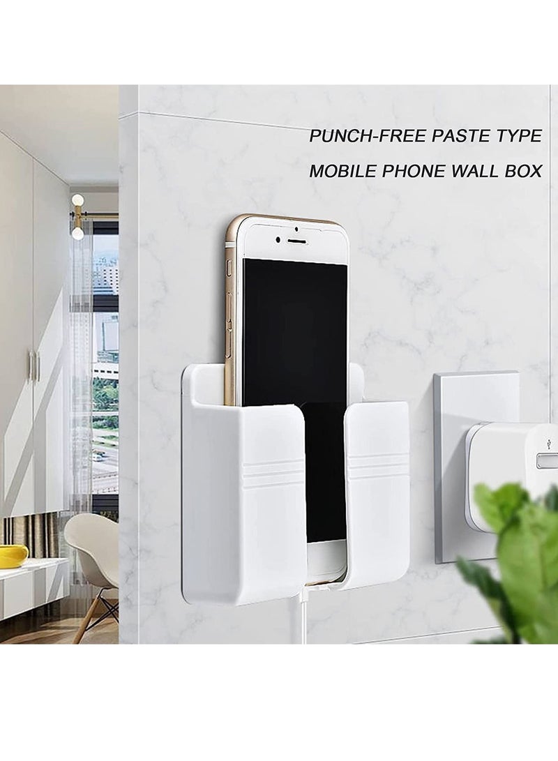 Sprinters Sprinters - 3 PCS Wall Mount Phone Holder and Remote Holder Wall with 3M Adhesive, Phone Charger Stand, Damage-Free Charging Dock, Remote Control Storage Box for Bedroom, Kitchen  - Image 5