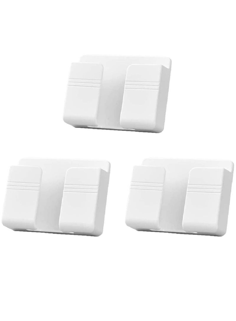 Sprinters Sprinters - 3 PCS Wall Mount Phone Holder and Remote Holder Wall with 3M Adhesive, Phone Charger Stand, Damage-Free Charging Dock, Remote Control Storage Box for Bedroom, Kitchen  - Image 1