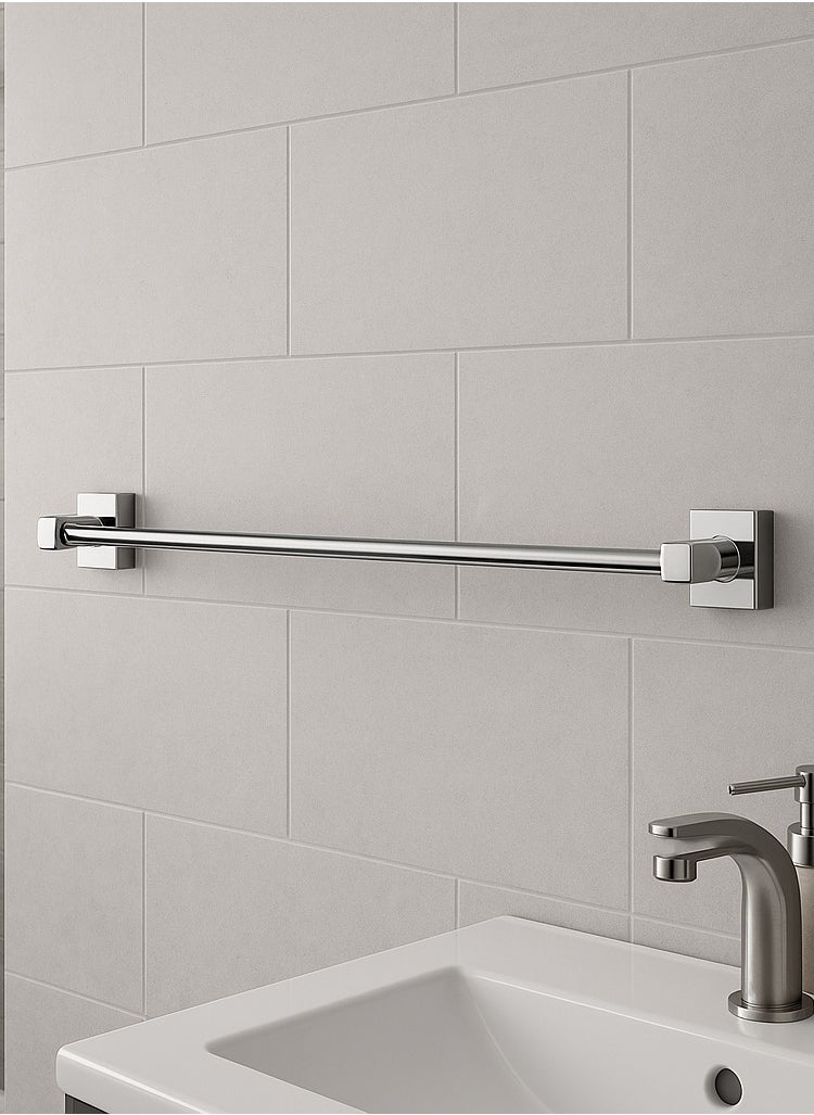 LOFT CUBE TOWEL RAIL 640MM CP ITALY MADE Bathroom Towel Rack, Aluminium Wall Mounted Towel Shelf 