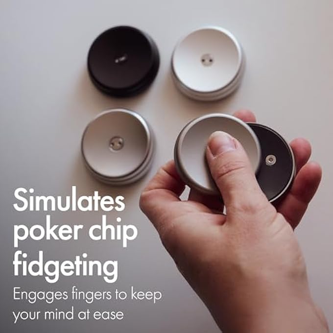 ONO زلاجة - لعبة فidget محمولة للبالغين | تساعد في تخفيف التوتر والقلق والضغط | تعزز التركيز والوضوح | تصميم مدمج وقابل للحمل (طبيعي - تيتانيوم) - Image 3