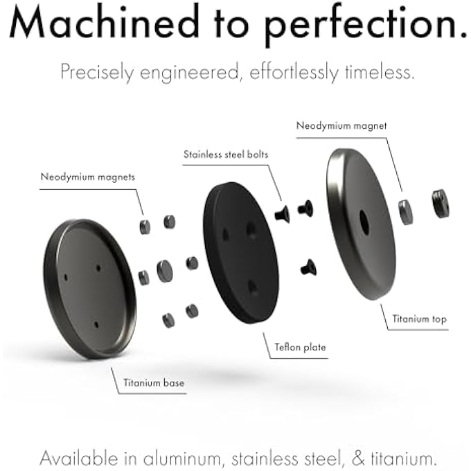 ONO زلاجة - لعبة فidget محمولة للبالغين | تساعد في تخفيف التوتر والقلق والضغط | تعزز التركيز والوضوح | تصميم مدمج وقابل للحمل (طبيعي - تيتانيوم) - Image 5