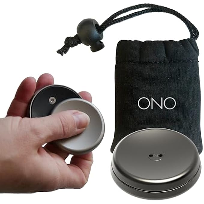 ONO زلاجة - لعبة فidget محمولة للبالغين | تساعد في تخفيف التوتر والقلق والضغط | تعزز التركيز والوضوح | تصميم مدمج وقابل للحمل (طبيعي - تيتانيوم) - Image 1